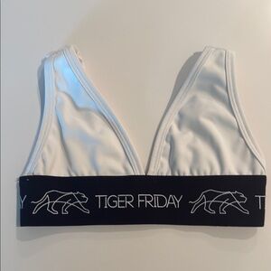 Tiger Friday Logo Rule Breaker Bralette White CM
